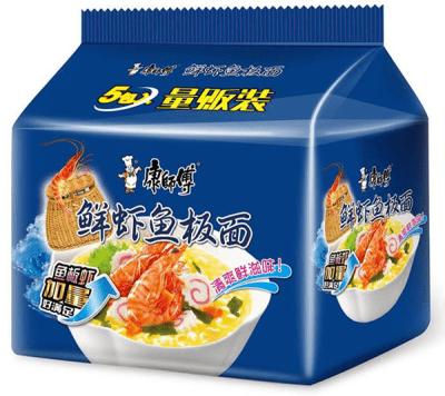 【临期】康师傅经典 5连包 - 鲜虾鱼板面 KSF Instant  Noodles - Fish Flavour