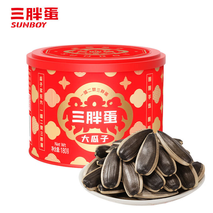 三胖蛋原味大瓜子180g（红色）罐装 零防腐剂 零添加